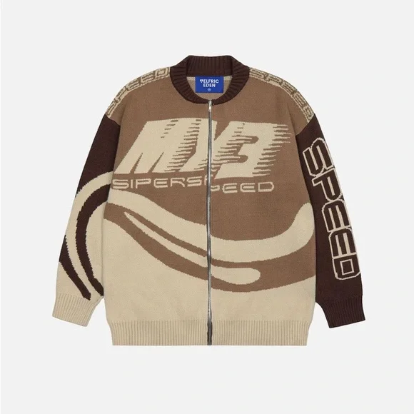 Aelfric Eden Color Block Racing Cardigan - Picture 2 of 6